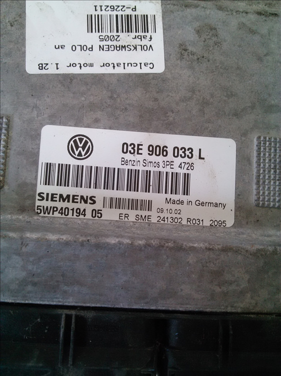 Calculator motor 1.2B VOLKSWAGEN POLO an fabr. 2005