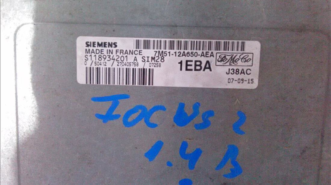 Calculator motor 1.4 B FORD FOCUS 2 2004-2010