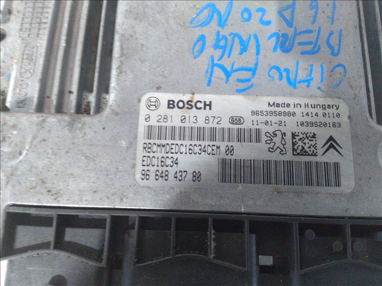 Calculator motor 1.6 D CITROEN BERLINGO an fabr. 2010