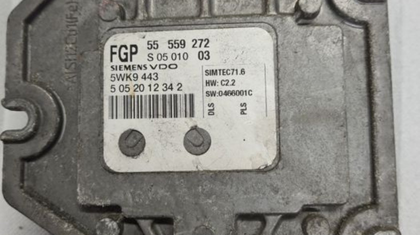 Calculator motor 1.8I Z18XE Opel Astra H Simtec 71.6 55559272 FGP 5wk9443