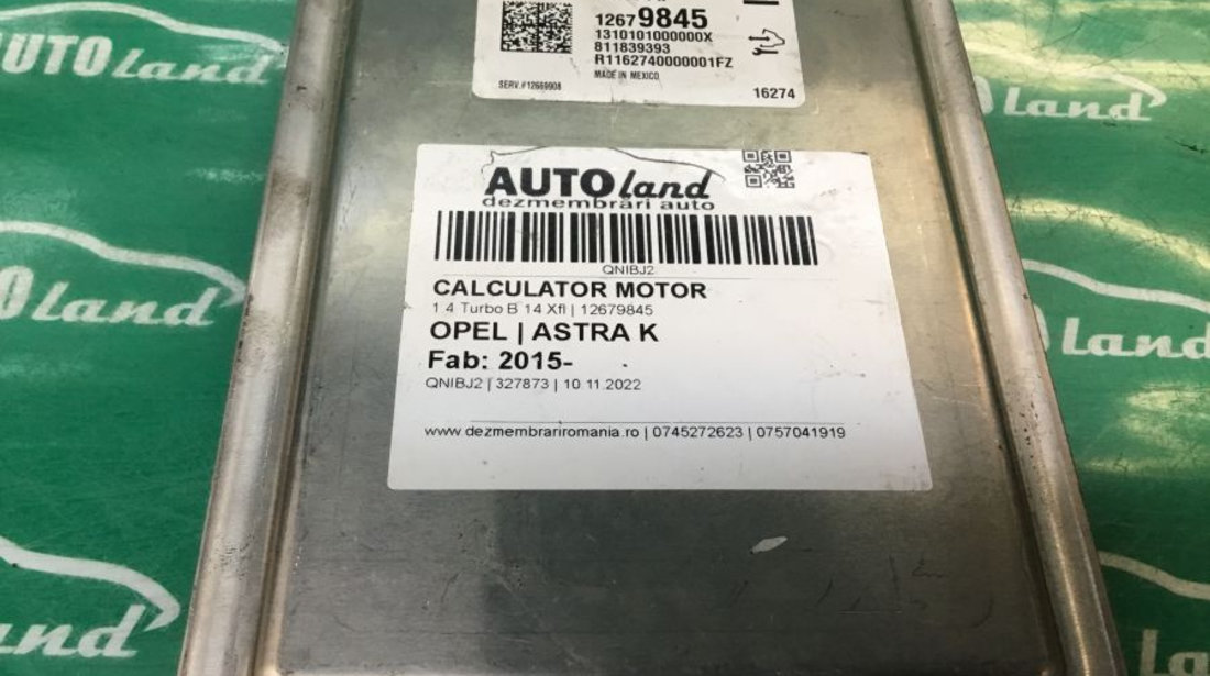 Calculator Motor 12679845 1.4 Turbo B 14 Xfl Opel ASTRA K 2015