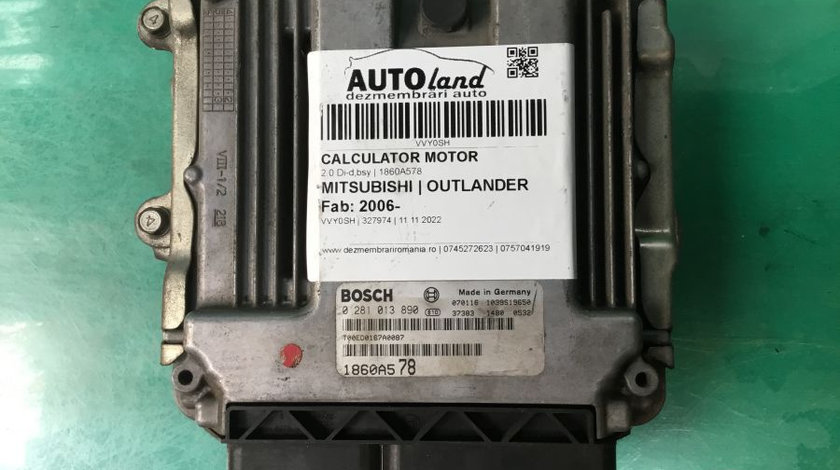 Calculator Motor 1860a578 2.0 Di-d,bsy Mitsubishi OUTLANDER 2006