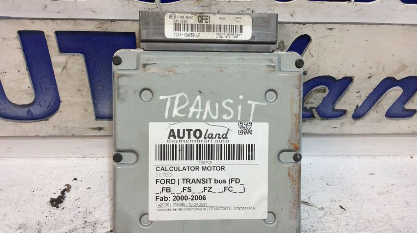 Calculator Motor 1c1a12a650lf 2.0 TDDI Ford TRANSIT bus FD ,FB ,FS ,FZ ,FC 2000-2006