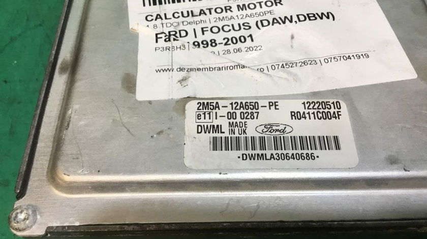 Calculator Motor 2m5a12a650pe 1.8 TDCI Delphi Ford FOCUS DAW,DBW 1998-2001