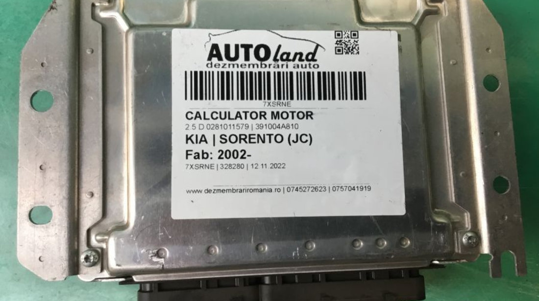 Calculator Motor 391004a810 2.5 D 0281011579 Kia SORENTO JC 2002