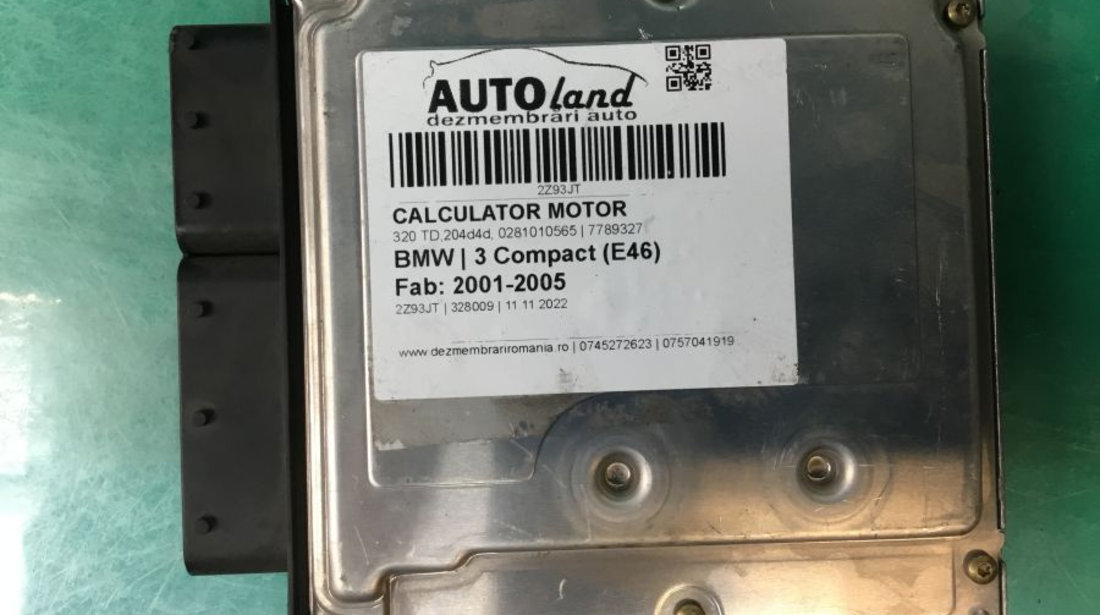 Calculator Motor 7789327 320 TD,204d4d, 0281010565 BMW 3 Compact E46 2001-2005