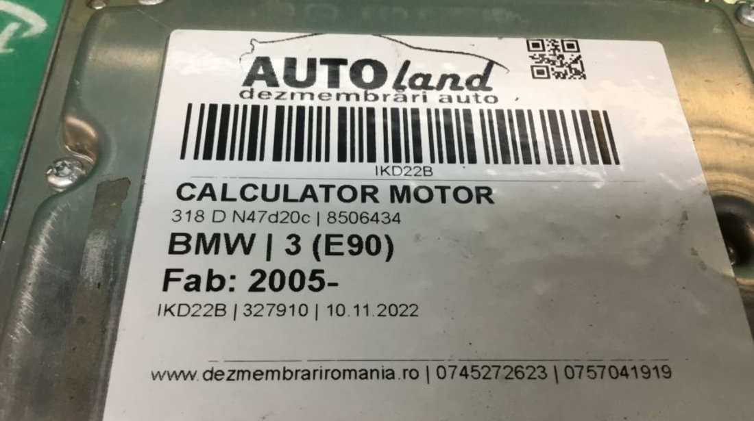 Calculator Motor 8506434 318 D N47d20c,0281016106 BMW 3 E90 2005