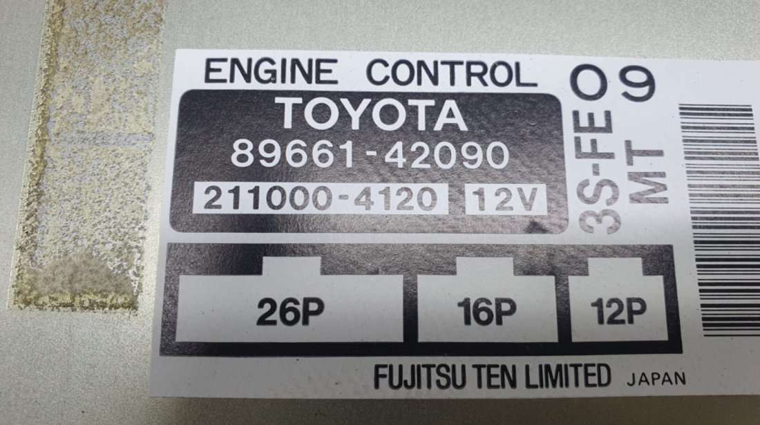 Calculator motor 89661-42090 2.0 D-4D D4D Toyota Rav 4 [facelift] [1998 - 2000]