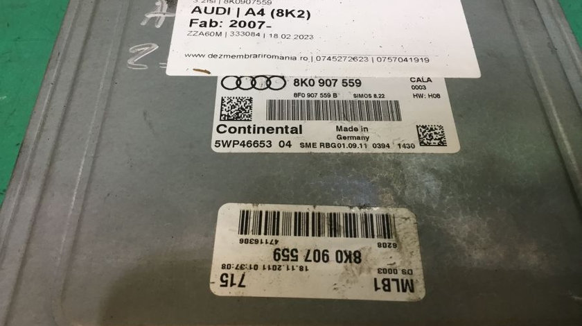 Calculator Motor 8k0907559 3.2fsi Audi A4 8K 2007