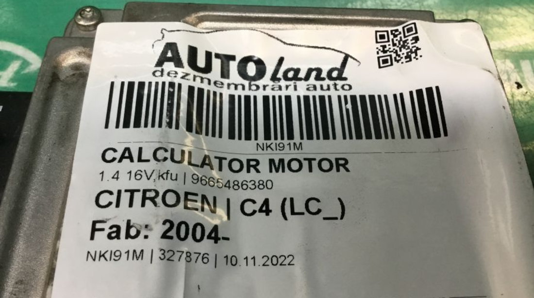 Calculator Motor 9665486380 1.4 16V,kfu Citroen C4 LC 2004