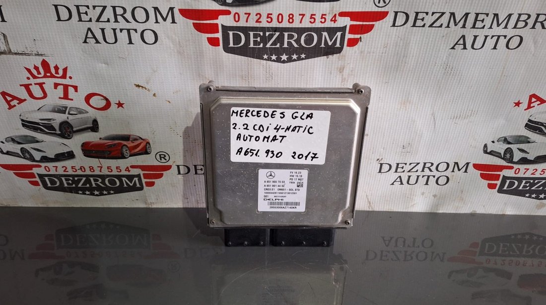 Calculator Motor A6519007003 A6519014402 Mercedes-Benz GLA X56 2.2 CDI 4MATIC Cutie Viteze 7G-Tronic