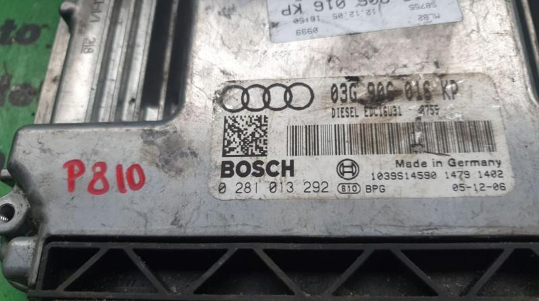 Calculator motor Audi A4 (2004-2008) [8EC, B7] 0281013292