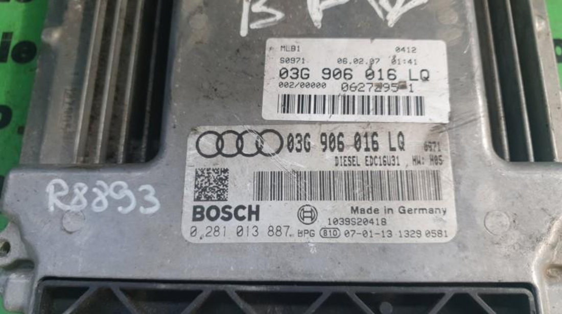 Calculator motor Audi A4 (2004-2008) [8EC, B7] 0281013887