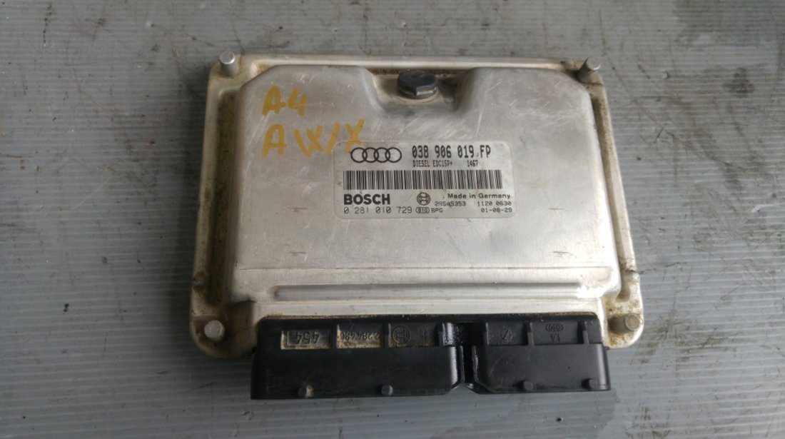 Calculator motor audi a4 b6 1.9 tdi awx 038906019fp 0281010729