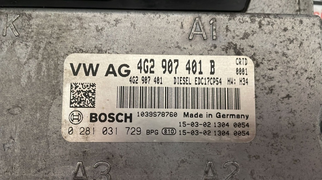Calculator Motor Audi A6 C7 Avant Quattro 3.0 TDI CRTD cod: 4G2907401B