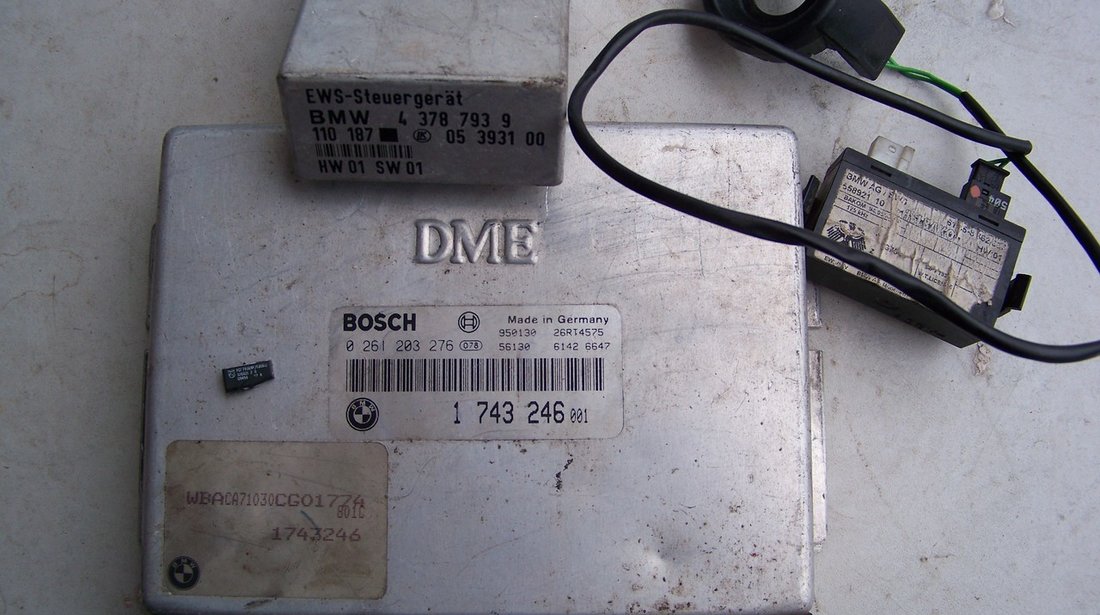 Calculator motor Bmw E36 316i 318i cu ews si cip distributie lant 1995