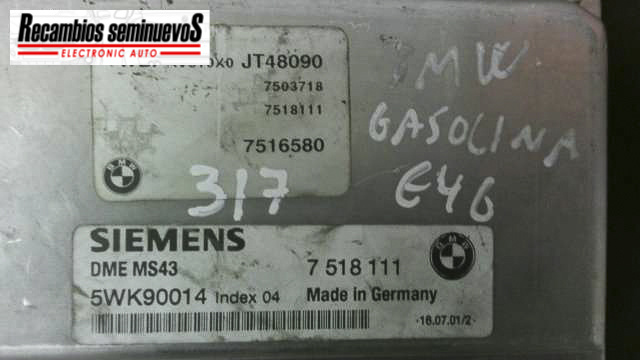 Calculator Motor BMW E46, 5WK90014, 7518111,