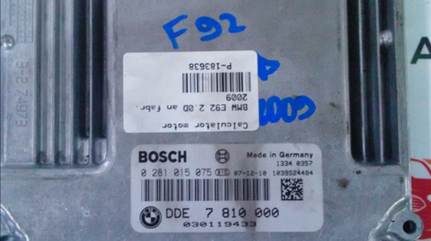 Calculator motor BMW E92