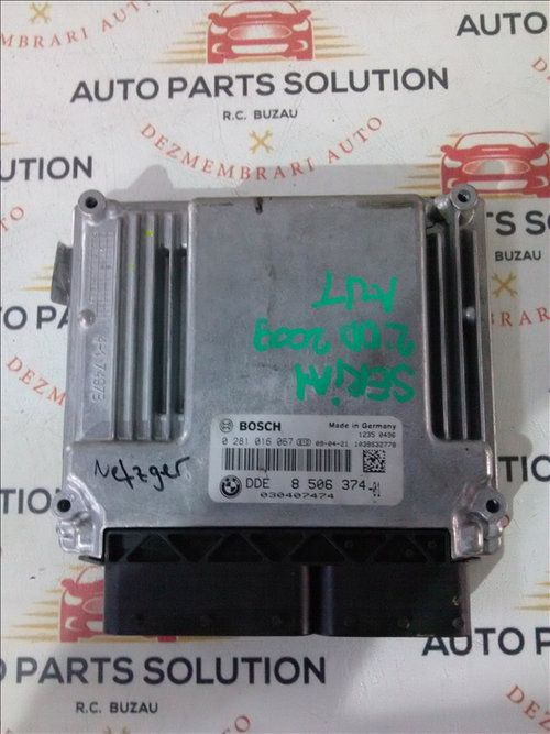 Calculator motor BMW SERIA 1 2.0 D an fabr. 2009