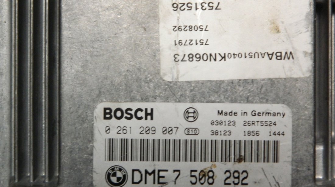 Calculator motor BMW Seria 3 E46 1.8 Benzina cod: 7508292 / 0261209007 model 2000