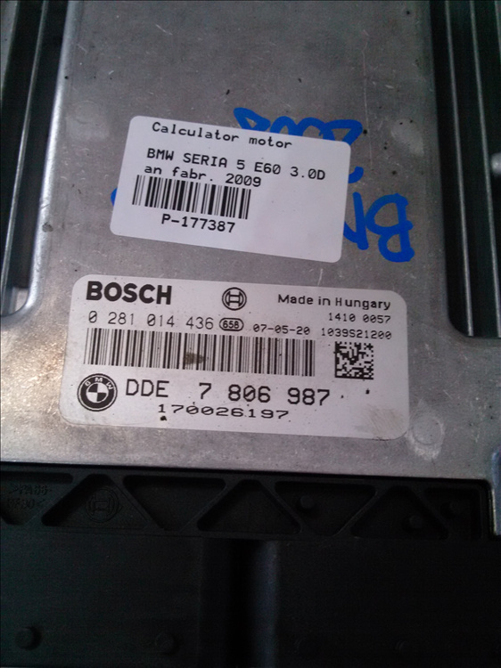 Calculator motor BMW SERIA 5 E60 3.0 d an fabr. 2009