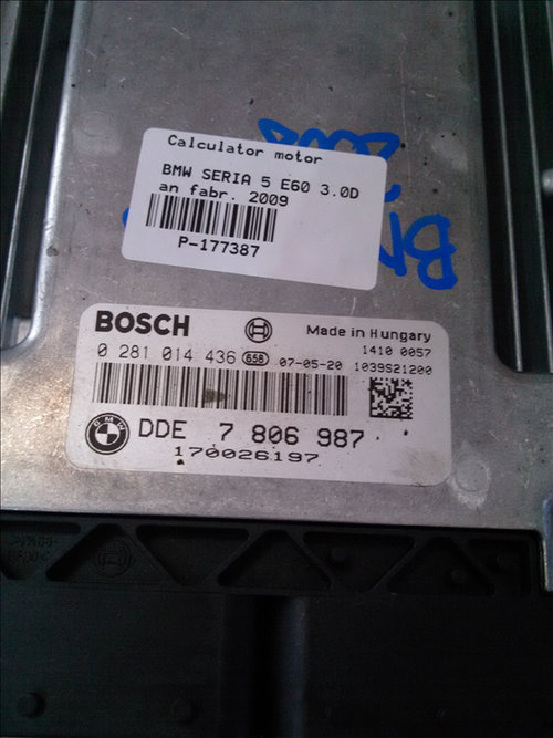Calculator motor BMW SERIA 5 E60 3.0 d an fabr. 2009