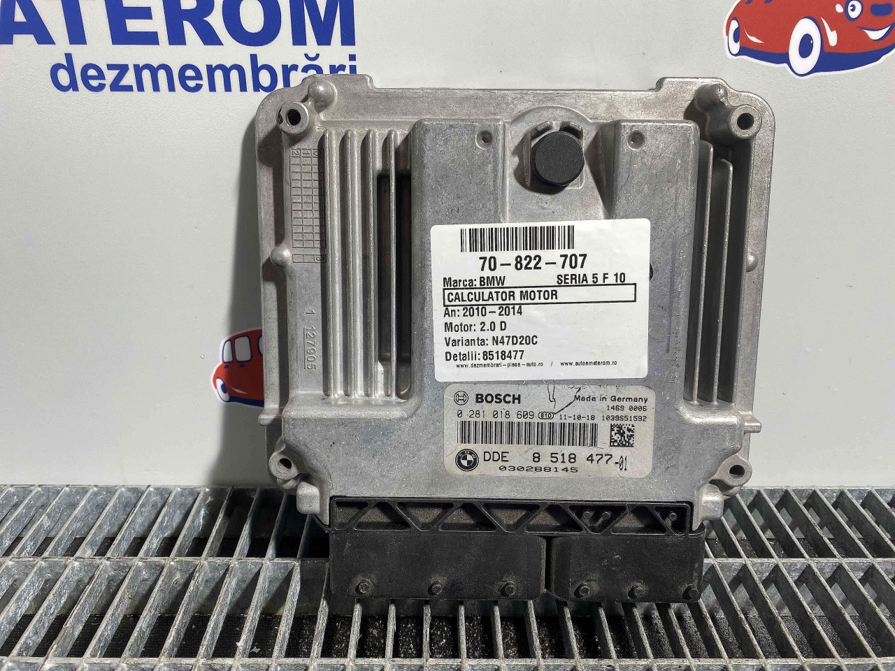CALCULATOR MOTOR BMW SERIA 5 F 10 SERIA 5 F 10 2.0 D - (2010 2014)