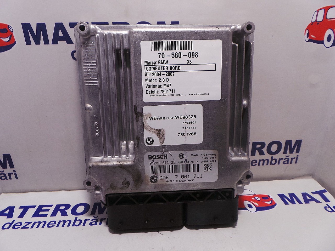 CALCULATOR MOTOR BMW X3 X3 2.0 D - (2004 2007)