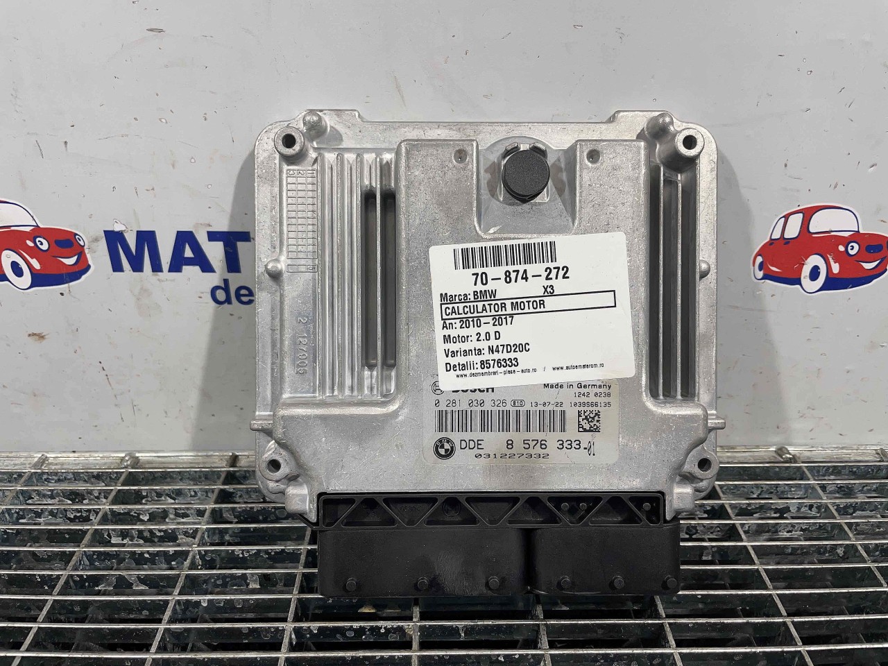CALCULATOR MOTOR BMW X3 X3 2.0 D - (2010 2017)