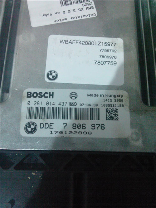 Calculator motor BMW X5 3.0 D an fabr. 2009