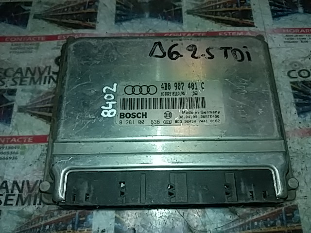 Calculator Motor BOSCH AUDI A6 0 281 001 836 / 0281001836 / 4B0 907 401 C / 4B0907401C0 281 001 836 / 0281001836 / 4B0 907 401 C / 4B0907401C