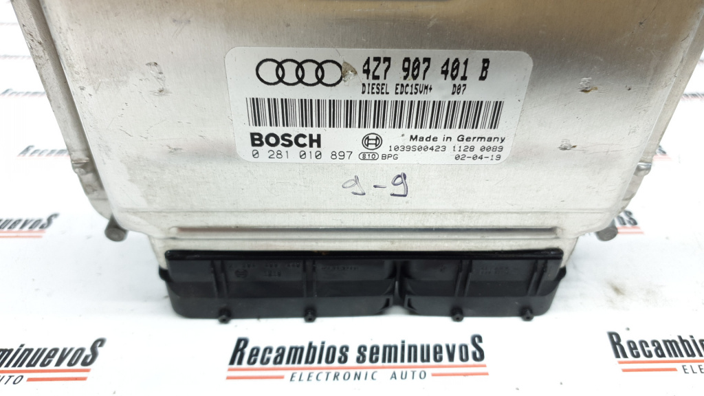 Calculator Motor BOSCH AUDI A6 0 281 010 897 / 0281010897 / EDC15VM+ / EDC15VM / EDC15VM / 4Z7 907 401 B / 4Z7907401B0 281 010 897 / 0281010897 / EDC15VM+ / EDC15VM / EDC15VM / 4Z7 907 401 B / 4Z7907401B