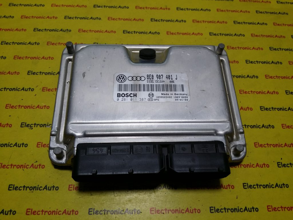 Calculator Motor BOSCH AUDI A6, 0281011387 / 8E0 907 401 J / 8E0907401J / EDC15VM+,