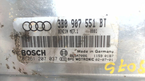 Calculator Motor BOSCH AUDI A8 0 261 207 037 / 0261207037 / ME7 1 / ME71 / 3B0 907 551 BT / 3B090755...