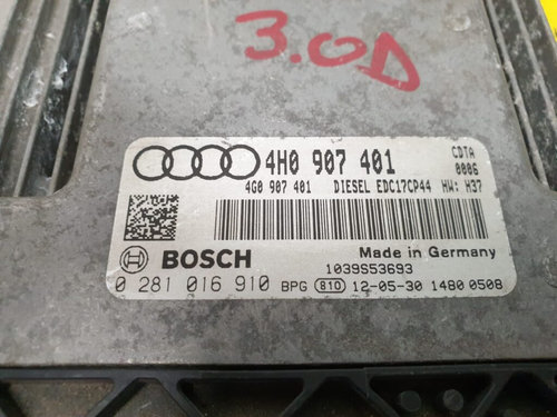 Calculator Motor BOSCH AUDI A8 0 281 016 910 / 0281016910 / EDC17CP44 / 4H0 907 401 / 4H0907401 / 4G...