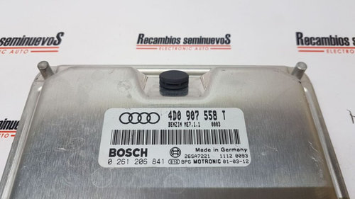 Calculator Motor BOSCH AUDI A8 0261 206 841 / 0261206841 / 4D0 907 558 T / 4D0907558T / ME7 1 1 / ME...
