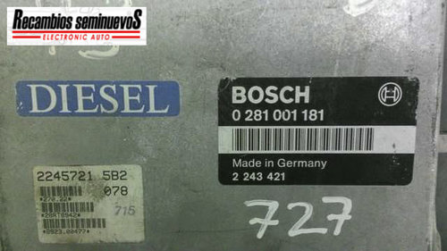 Calculator Motor BOSCH BMW 325 E36 0 281 001 181 / 0281001181 / 2 243 421 / 22434210 281 001 181 / 0...