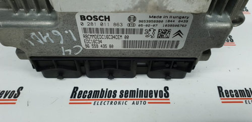 Calculator Motor BOSCH CITROEN C4 0 281 011 863 / 0281011863 / EDC16C34 / 96 559 435 80 / 9655943580...