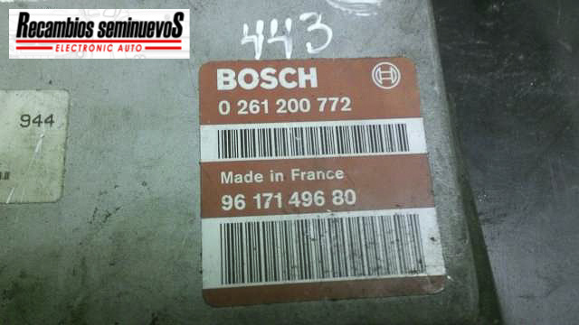 Calculator Motor BOSCH CITROEN SAXO 0 261 200 772 / 0261200772 / 96 171 496 80 / 96171496800 261 200 772 / 0261200772 / 96 171 496 80 / 9617149680