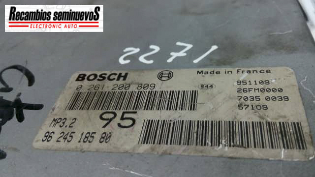 Calculator Motor BOSCH CITROEN XANTIA 0 261 200 809 / 0261200809 / 9624518580 / MP3.2 / MP3 2 / MP320 261 200 809 / 0261200809 / 9624518580 / MP3.2 / MP3 2 / MP32
