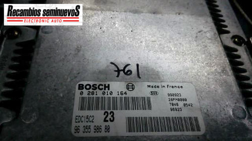 Calculator Motor BOSCH CITROEN XANTIA 0 281 010 164 / 0281010164 / 96 355 986 80 / 96355986800 281 0...