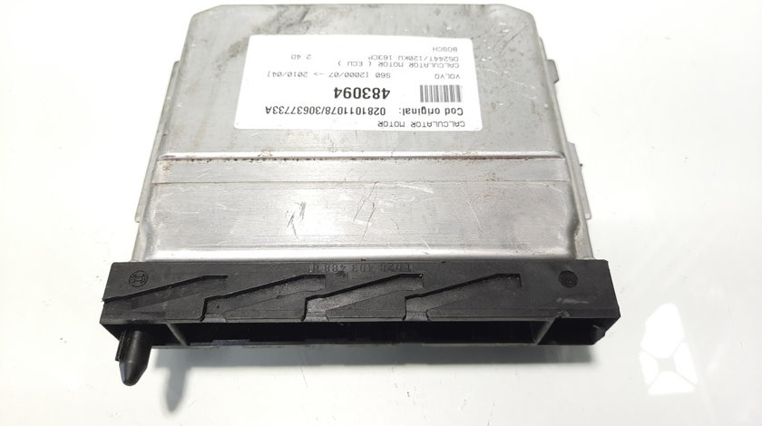 Calculator motor Bosch, cod 0281011078, 30637733A, Volvo S60, 2.4 D, D5244T (id:483094)