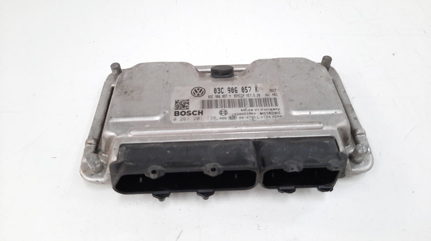 Calculator motor Bosch, cod 03C906057K, 0261201138, VW Polo (9N), 1.6 benz, BTS (idi:491937)