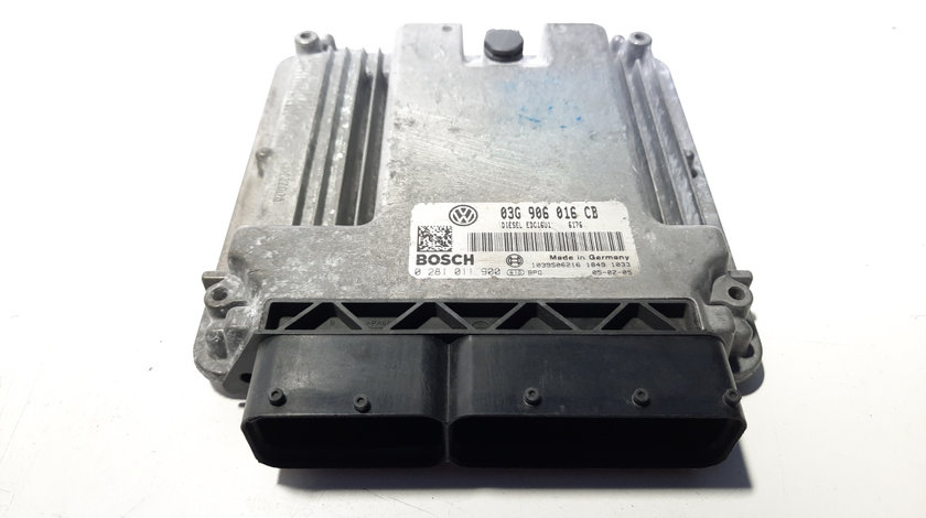 Calculator motor Bosch, cod 03G906016CB, 0281011900, Skoda Octavia 2 (1Z3), 1.9 TDI, BKC (idi:491763)