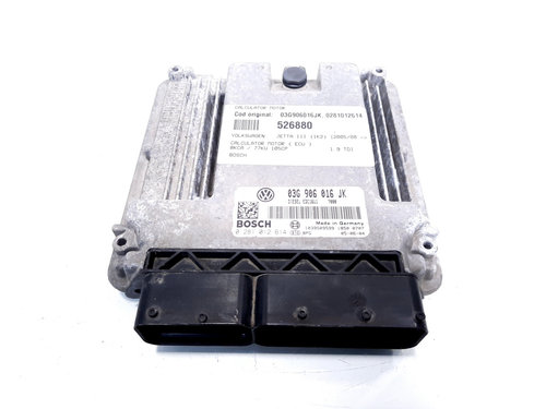 Calculator motor Bosch, cod 03G906016JK, 0281012614, Vw Jetta 3 (1K2) 1.9 TDI, BKCA (id:526880)