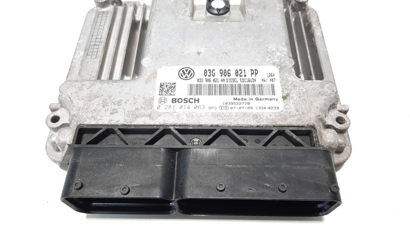 Calculator motor Bosch, cod 03G906021PP, 0281014063, Vw Golf 5 Variant (1K5) 2.0 TDI, 16V, BKDC (id:483120)