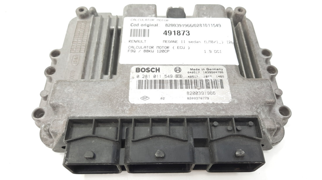 Calculator motor Bosch, cod 8200391966, Renault Megane 2 Sedan, 1.9 DCI, F9Q (id:491873)