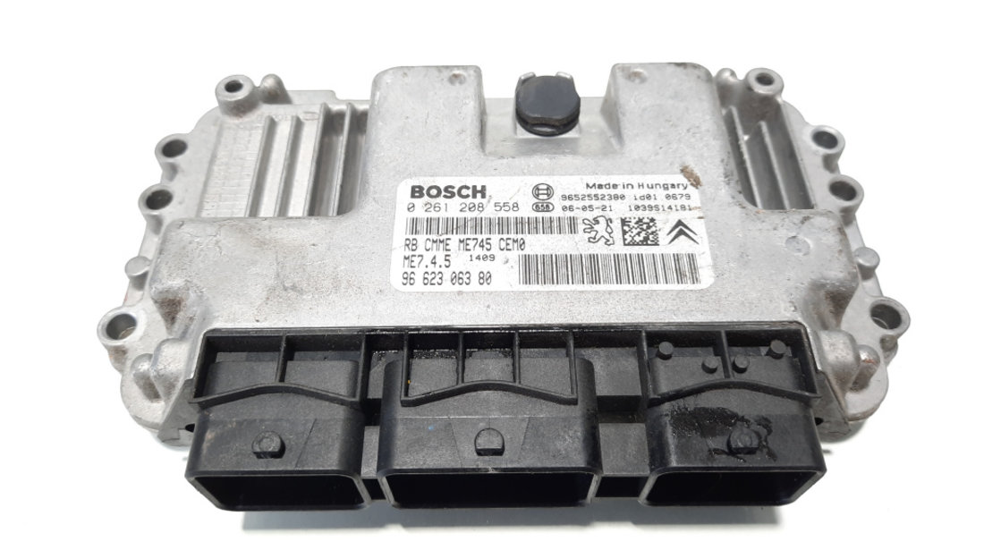 Calculator motor Bosch, cod 9662306380, 0261208558, Citroen, 1.6 HDI, 9HX (idi:483170)