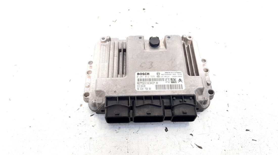 Calculator motor Bosch, cod 9663475880, 0281012529, Peugeot 1007, 1.4 HDI, 8HZ (idi:535435)
