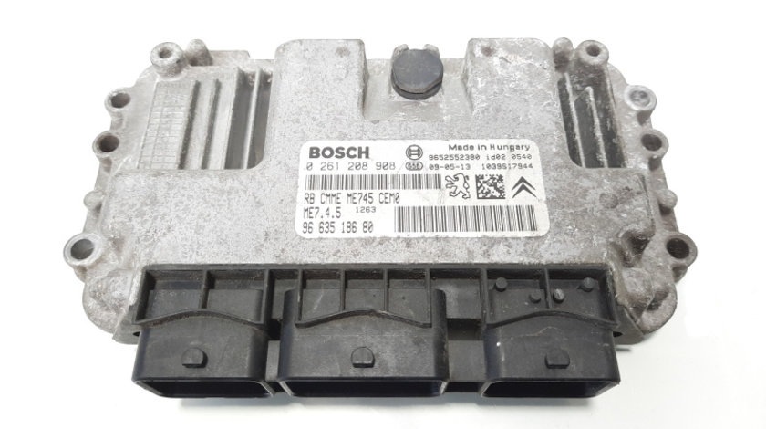 Calculator motor Bosch, cod 9663518680, 0261208908, Citroen Berlingo 1, 1.6 benz, NFU (idi:483423)